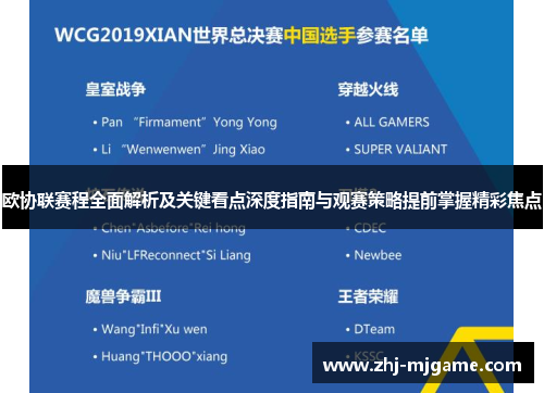 欧协联赛程全面解析及关键看点深度指南与观赛策略提前掌握精彩焦点 欧协联赛程全面解析及关键看点深度指南与观赛策略提前掌握精彩焦点